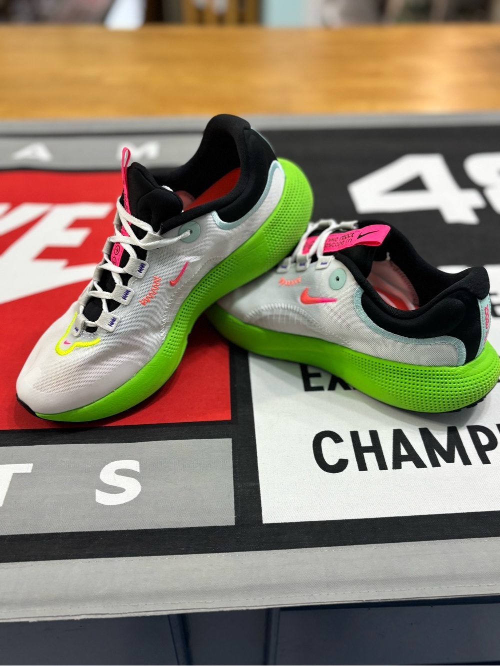 Nike Women’s White, Lime Green & Pink Lightweight Sneaker